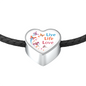 Life Life Love Woven Double-Braided Real-Leather Charm Bracelet - Freedom Look
