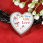 Life Life Love Woven Double-Braided Real-Leather Charm Bracelet - Freedom Look