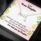 To My Bonus Daughter From Mom Stepmom Dad Stepdad Message + Scripted Love Necklace
