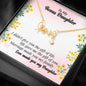 To My Bonus Daughter From Mom Stepmom Dad Stepdad Message + Scripted Love Necklace