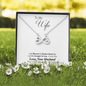 Husband To Wife Gift God Blessed Our Road Love Message + Infinity <3 Necklace