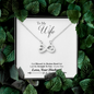 Husband To Wife Gift God Blessed Our Road Love Message + Infinity <3 Necklace