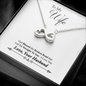 Husband To Wife Gift God Blessed Our Road Love Message + Infinity <3 Necklace