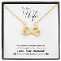 Husband To Wife Gift God Blessed Our Road Love Message + Infinity <3 Necklace