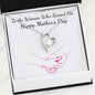 Mother's Day - Mom Necklace with Flowers and Lovely Message Card with Hands Gift