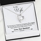 Husband To Wife Anniversary Perfect Couple Message Box + Heart Pendant Necklace