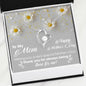 Mother's Day Necklace with Flowers and Lovely Message Card