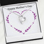 Mother's Day Gift - Mom Necklace with Lovely Message Card and Purple Heart On It