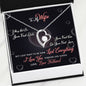 To My Wife From Husband Anniversary Gift, Forever Yours Heart Pendant Necklace