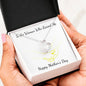 Mother's Day - Mom Heart Necklace with Hands and Lovely Message Card Gift