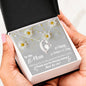 Mother's Day Necklace with Flowers and Lovely Message Card