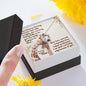Mother's Day Lovely Girafe Gift - Message Box Heart Pendant Necklace