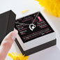 Boyfriend To Girlfriend Forever & Always Yours Message + Heart Pendant Necklace