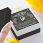 Army Wife from Husband Birthday Gift - Message Box Heart Pendant Necklace