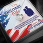 To My Milatary Wife - Message Box Heart Pendant Necklace