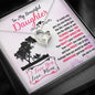 To My Daughter From Mom, Kindness Proud Special Message Heart Pendant Necklace