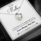 Son To Mom Mother's Day Sweetest Gift Message Box + Heart Pendant Necklace
