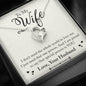 To My Wife from Husband - Message Box Heart Pendant Necklace