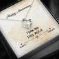 Anniversary Gift from Husband - Message Box Heart Pendant Necklace