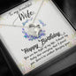 Beautiful Wife Happy Birthday - Message Box Heart Pendant Necklace