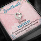 SweetHeart Happy Birthday Boho Chick - Message Box Heart Pendant Necklace