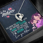 Mother's Day from Daughter Love You - Message Box Heart Pendant Necklace