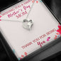 Wishing You a Happy Mothers Day - Message Box Heart Pendant Necklace