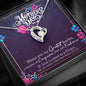 Mother's Day from Daughter Son Flowers - Message Box Heart Pendant Necklace
