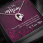 To My Mom Happiness Gift - Message Box Heart Pendant Necklace