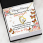Stay Strong - Edge Of Difficulty - He Will Teach You How To Fly Heart Pendant Necklace 2