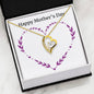 Mother's Day Gift - Mom Necklace with Lovely Message Card and Purple Heart On It