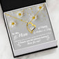 Mother's Day Necklace with Flowers and Lovely Message Card