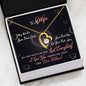 To My Wife From Husband Anniversary Gift, Forever Yours Heart Pendant Necklace