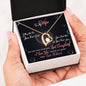 To My Wife From Husband Anniversary Gift, Forever Yours Heart Pendant Necklace
