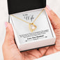 Husband To Wife Anniversary Perfect Couple Message Box + Heart Pendant Necklace
