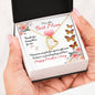 Best Mom Ever There For Me - Big Hug And Kiss - Happy Mother's Day Pendant Necklace (White Heart)