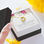 Sister Angel Christmas Gift - Message Box Heart Pendant Necklace
