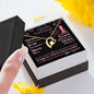 Boyfriend To Girlfriend Forever & Always Yours Message + Heart Pendant Necklace