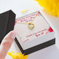 Wishing You a Happy Mothers Day - Message Box Heart Pendant Necklace