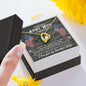 Army Wife from Husband Birthday Gift - Message Box Heart Pendant Necklace