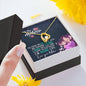 Mother's Day from Daughter Love You - Message Box Heart Pendant Necklace
