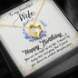 Beautiful Wife Happy Birthday - Message Box Heart Pendant Necklace