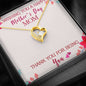 Wishing You a Happy Mothers Day - Message Box Heart Pendant Necklace