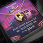 Police Officer Mom Gift - Message Box Heart Pendant Necklace