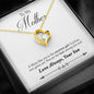 Son To Mom Mother's Day Sweetest Gift Message Box + Heart Pendant Necklace