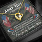 Army Wife from Husband Birthday Gift - Message Box Heart Pendant Necklace
