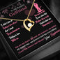 Boyfriend To Girlfriend Forever & Always Yours Message + Heart Pendant Necklace