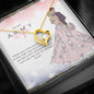 To my Army Wife from Husband Lovely - Message Box Heart Pendant Necklace