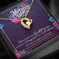 Mother's Day from Daughter Son Flowers - Message Box Heart Pendant Necklace