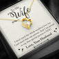 To My Wife from Husband - Message Box Heart Pendant Necklace